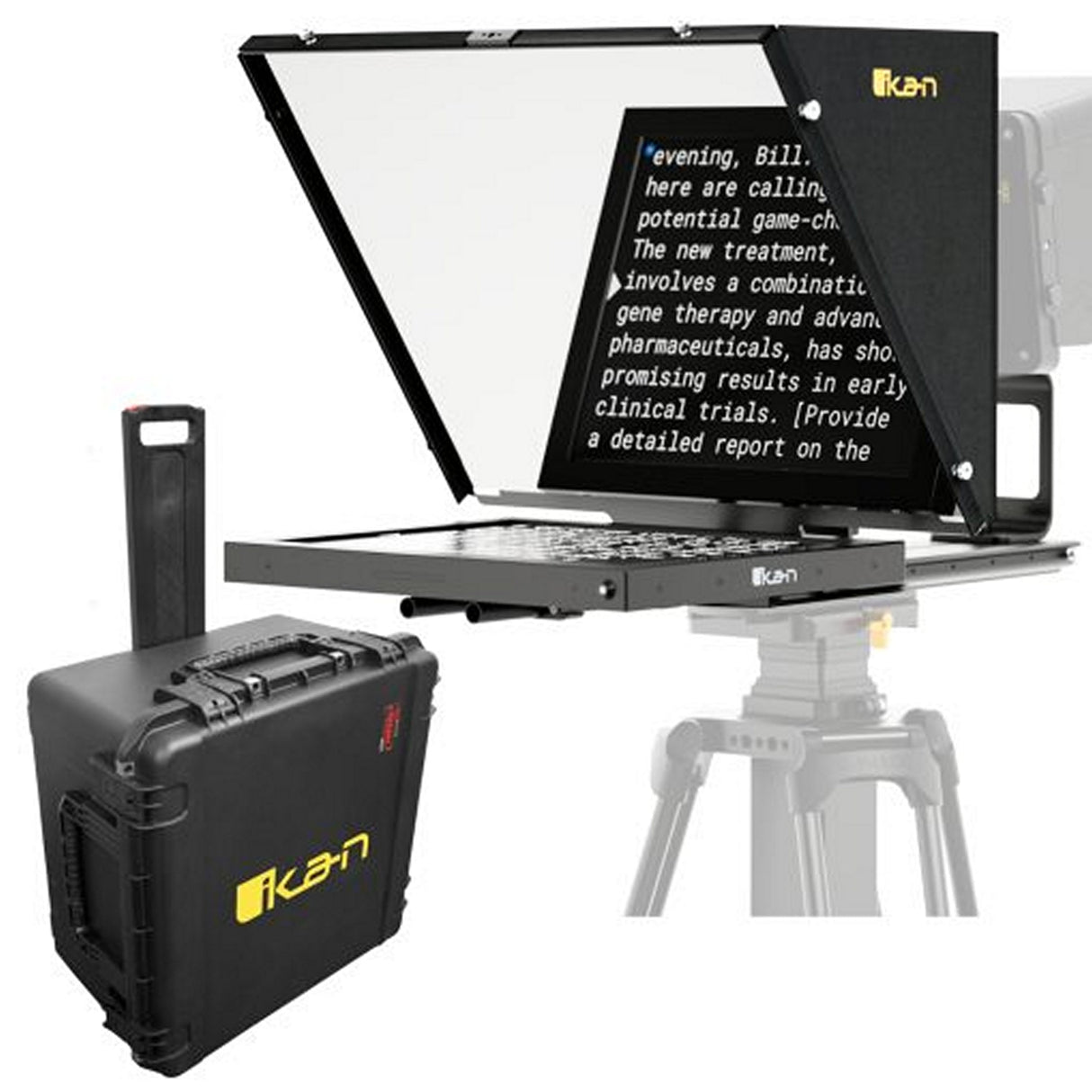 Ikan PT4500-TK-V3 19-inch Widescreen PTZ Teleprompter Pedestal Dolly