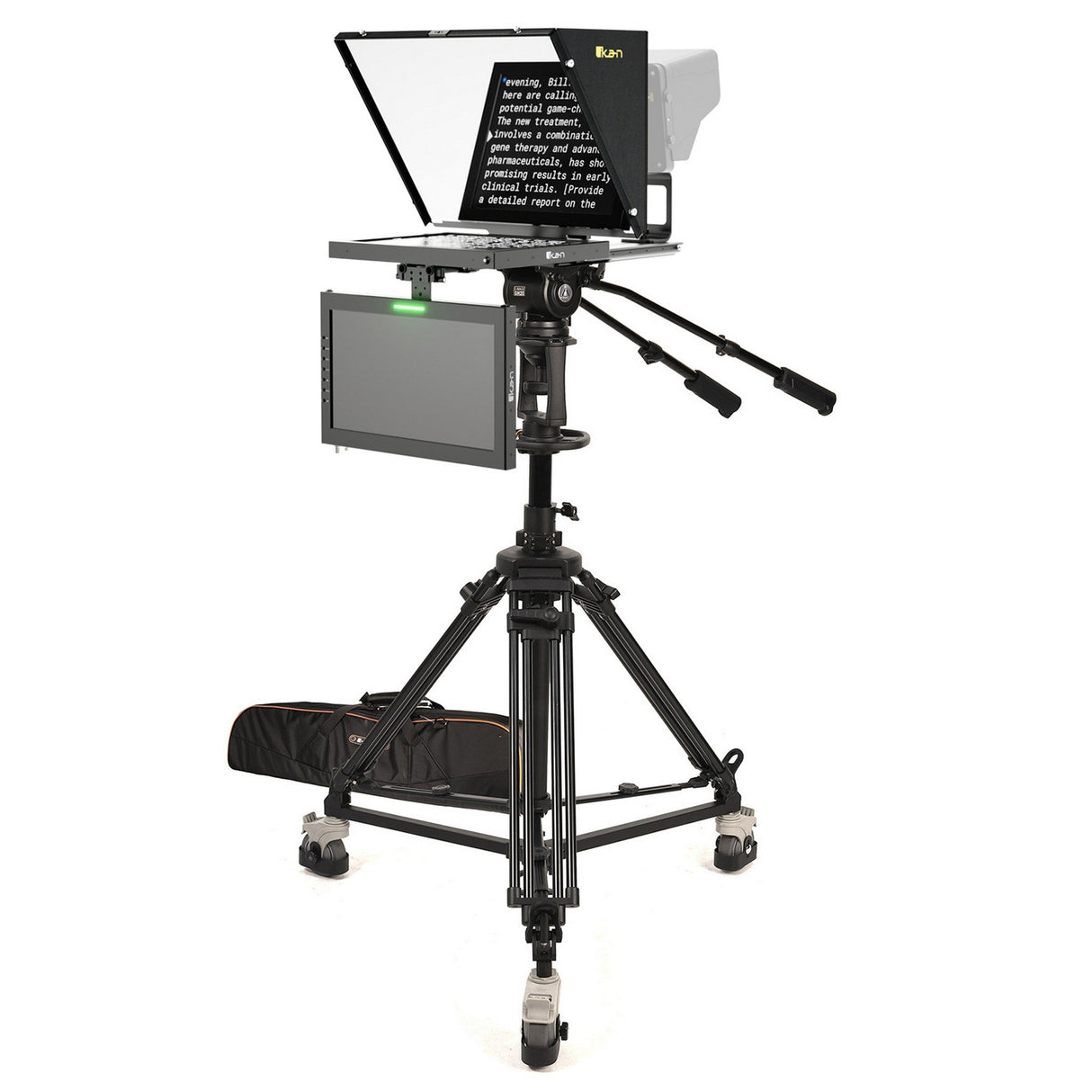 Ikan PT4500-TM-V3-PEDESTAL 15-inch SDI Teleprompter with Pedestal/Dolly