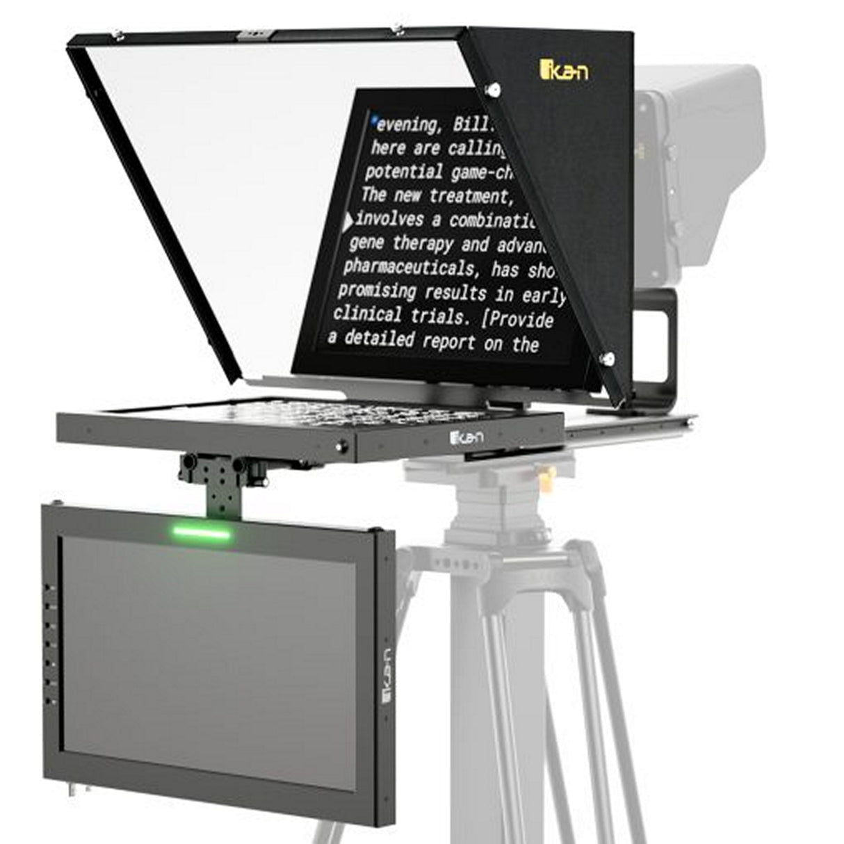 Ikan PT4500-TM-V3 19-inch Widescreen PTZ Teleprompter Tripod Dolly