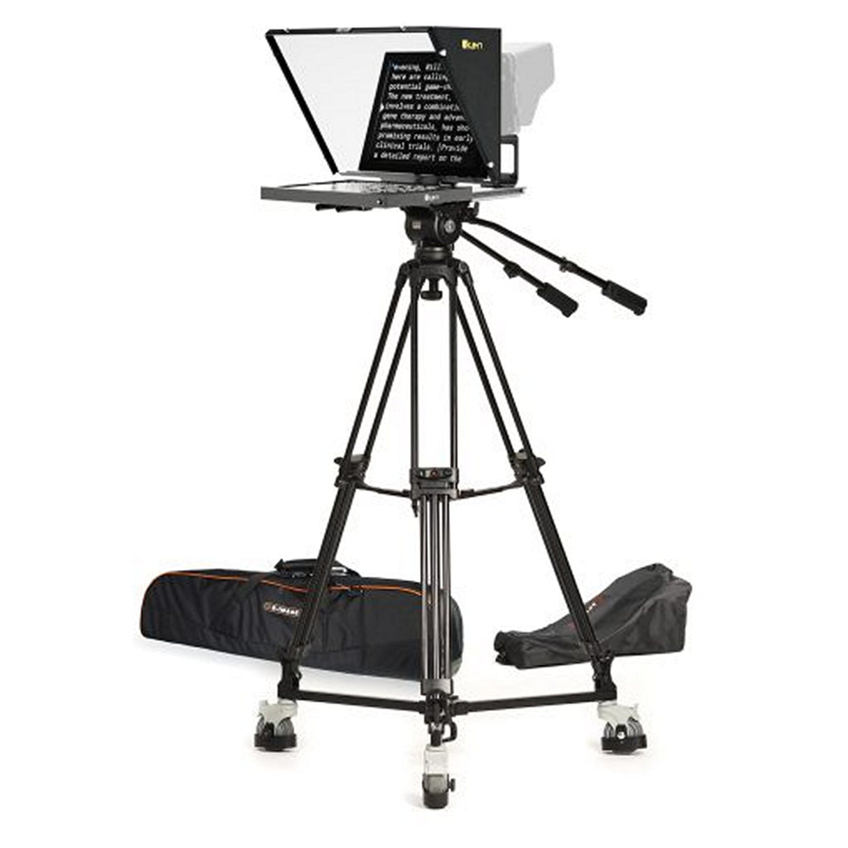 Ikan PT4500S-TM-V3-PEDESTAL 19-inch PTZ Widescreen Teleprompter with Talent Monitor & Pedestal