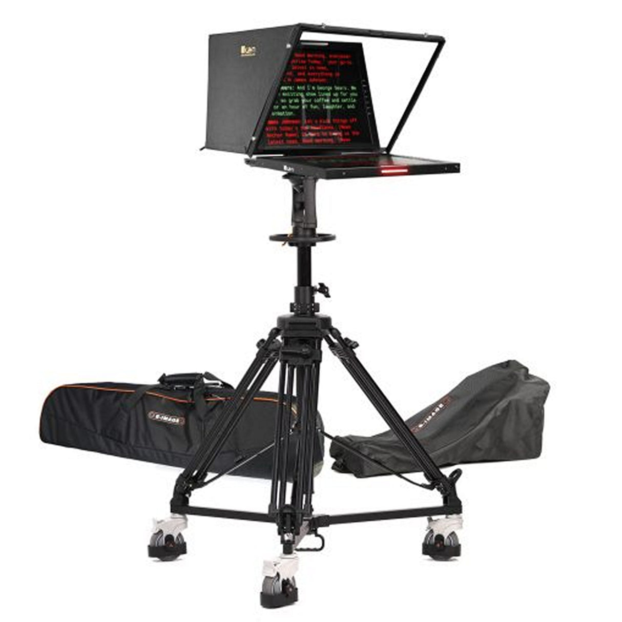 Ikan PT4500S-TM-V3-TRIPOD 19-inch PTZ Widescreen Teleprompter with Tripod Dolly Travel Kit