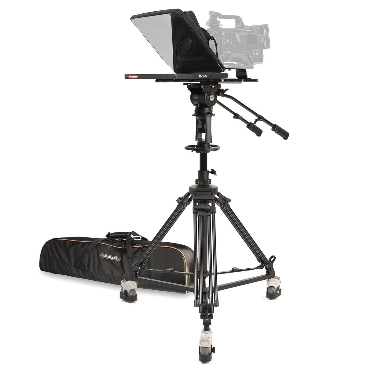 Ikan PT4500W-PEDESTAL 15-Inch Widescreen Teleprompter with Pedestal and Dolly Turnkey