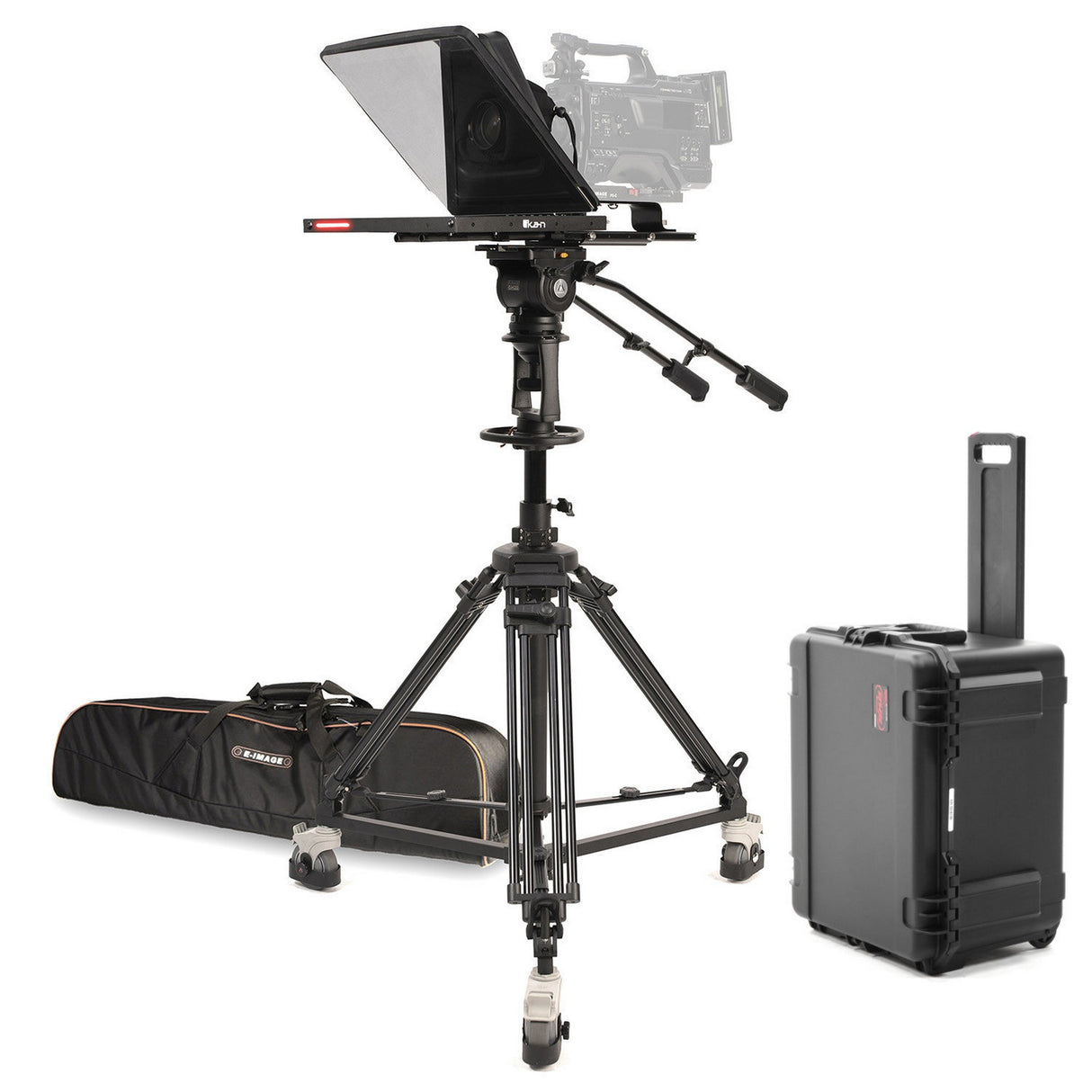 Ikan PT4500W-PEDESTAL-TK 15-Inch Widescreen Teleprompter with Pedestal and Travel Case
