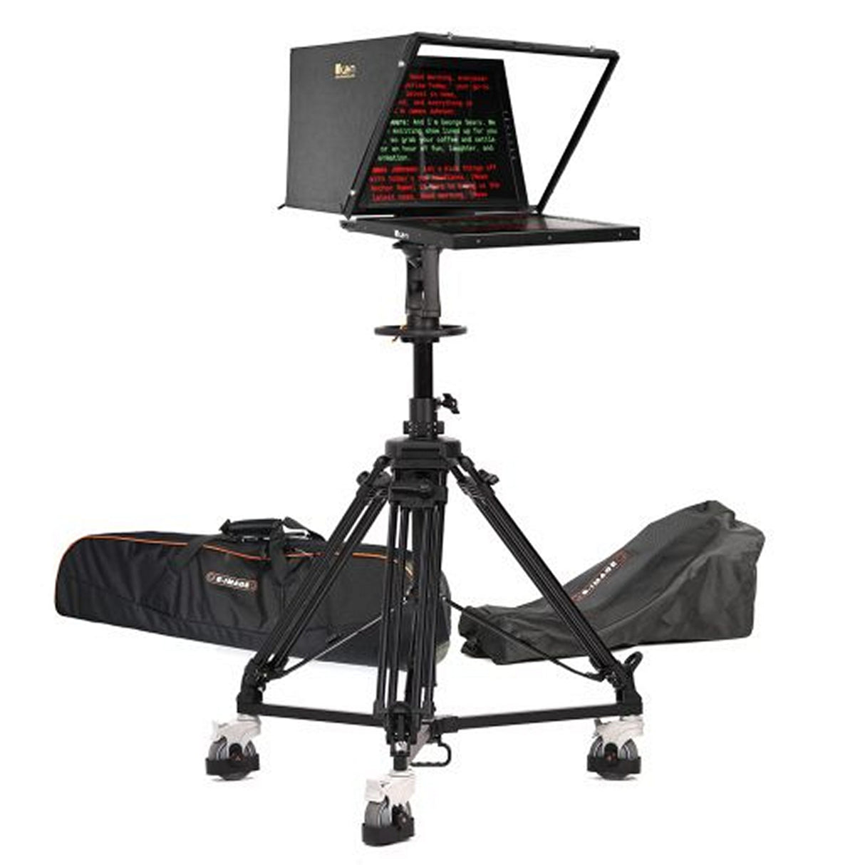 Ikan PT4900S-PTZ-V2-PEDESTAL 15-inch SDI Teleprompter with Talent Monitor Bundle