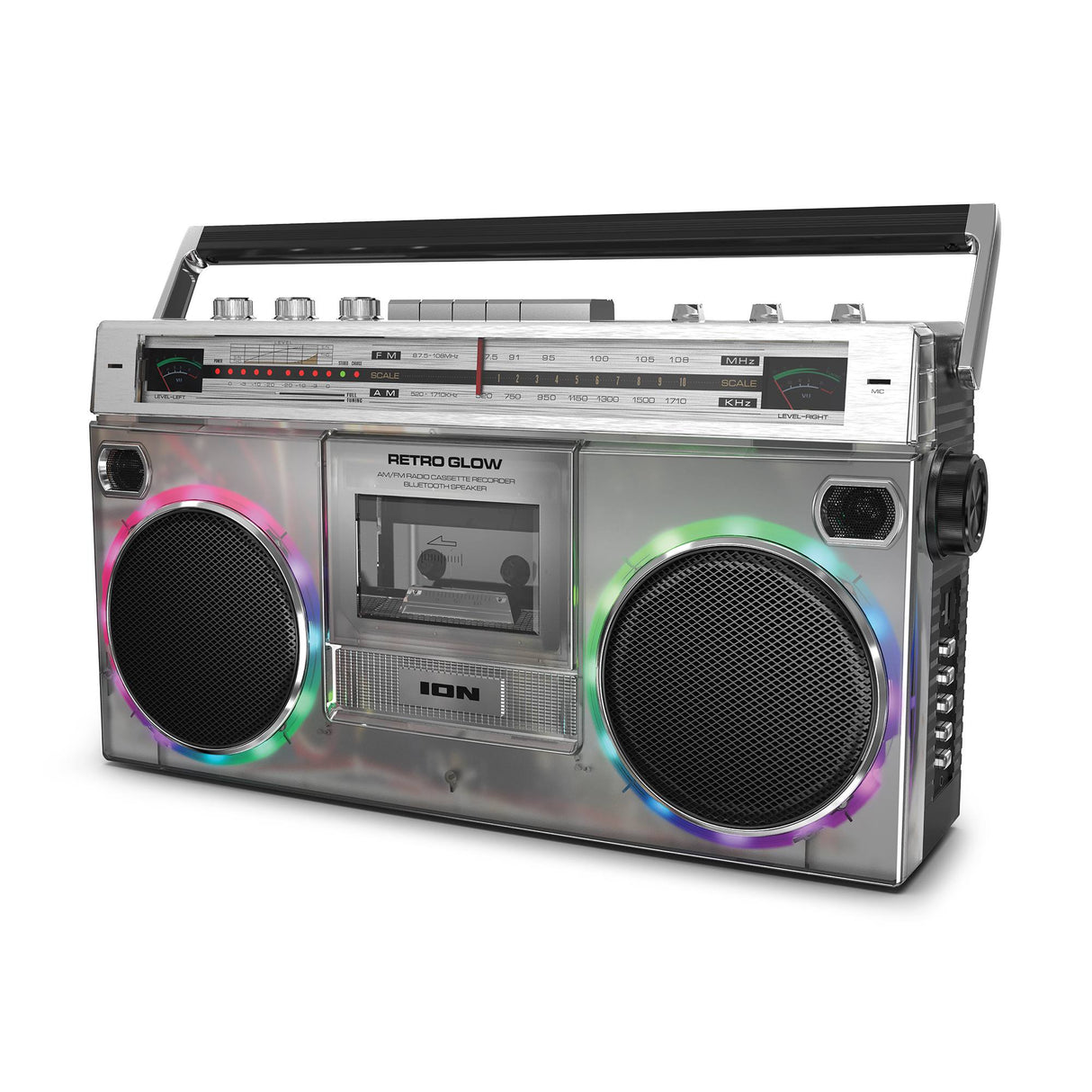 ION Audio Retro Glow Wireless Translucent Boombox