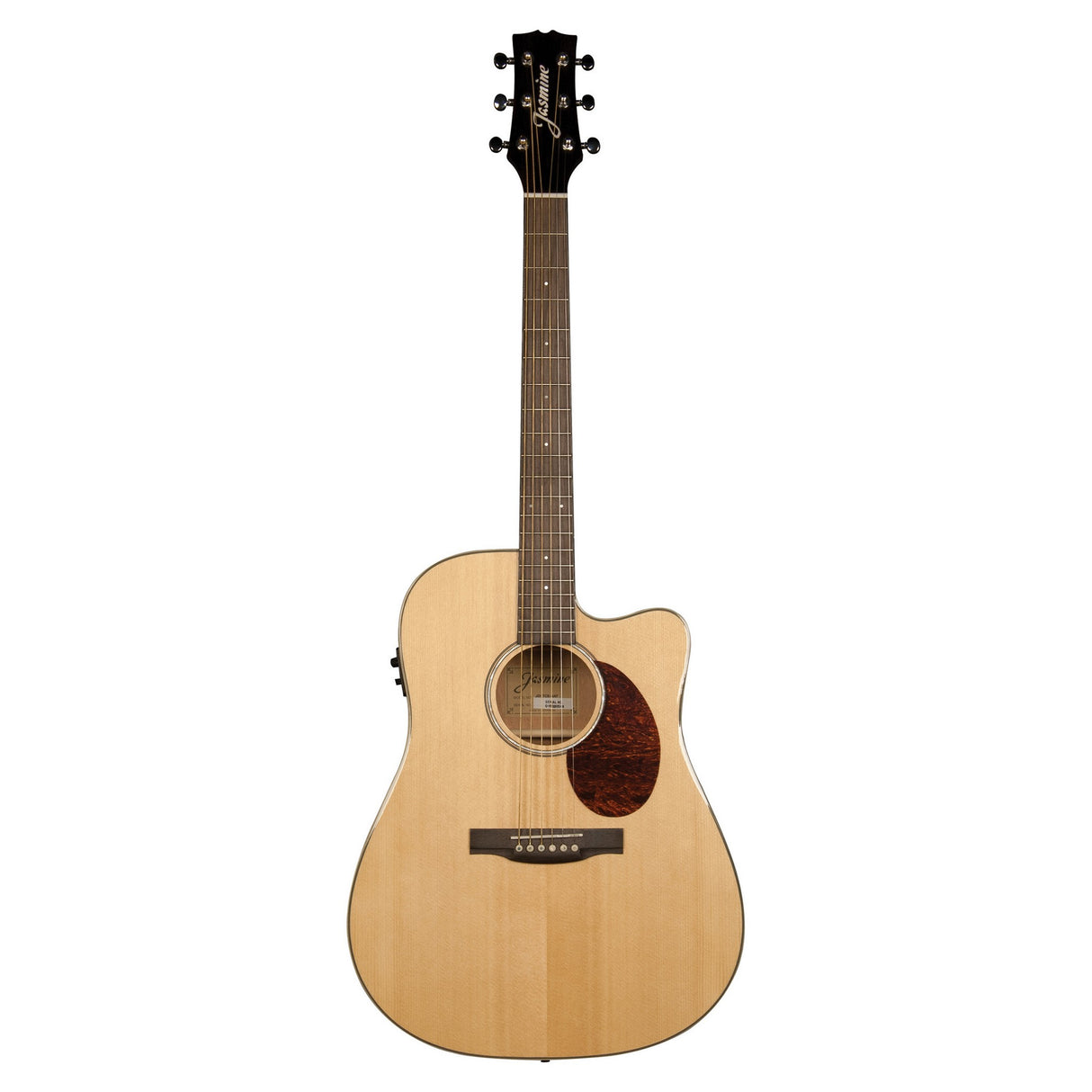 Jasmine JD37-CE Dreadnought Acoustic Electric Guitar, Natural Finish