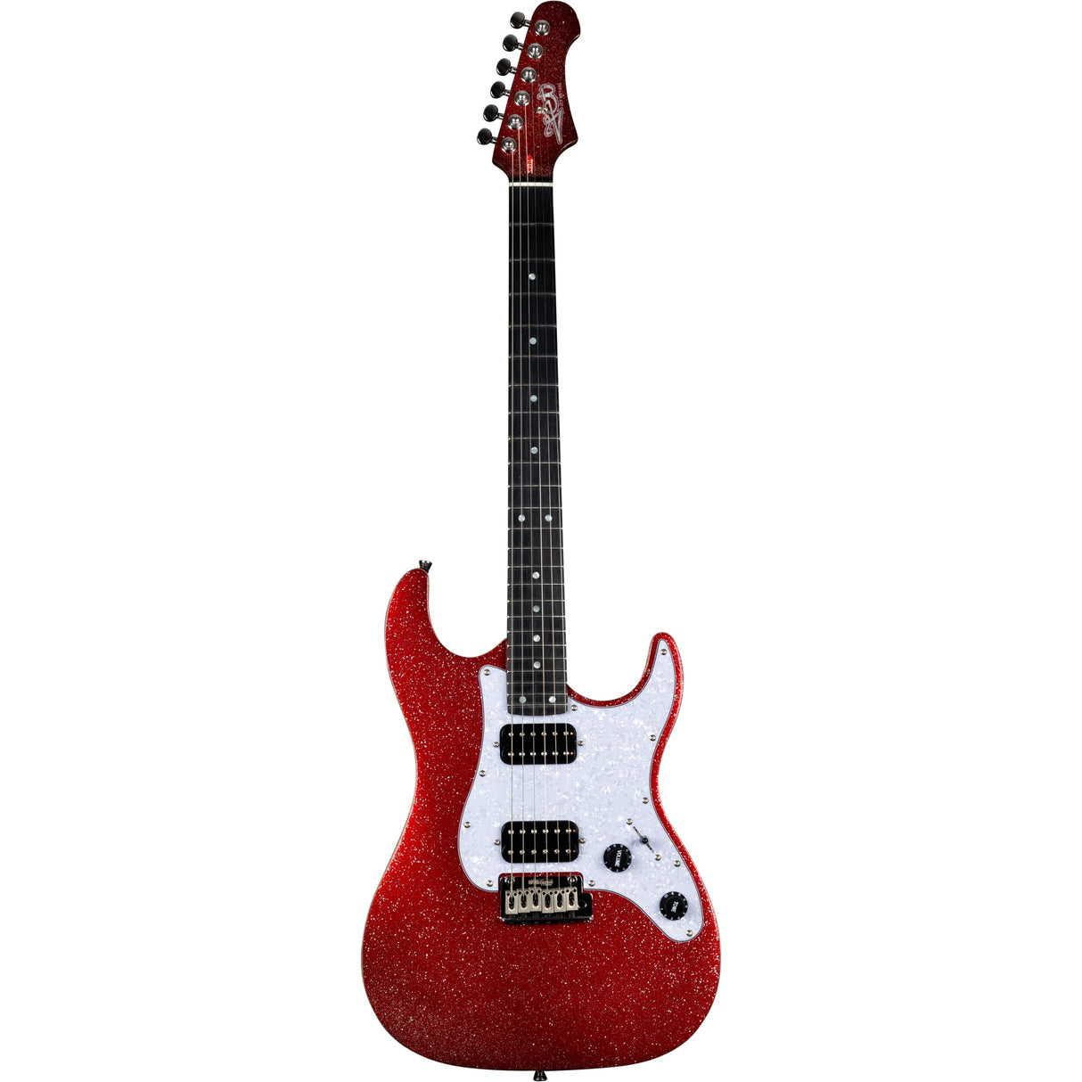 JET Guitars JS-500 Canadian Maple Basswood Electric Guitar with HH Alnico Pickup - Red Sparkle - guitar
