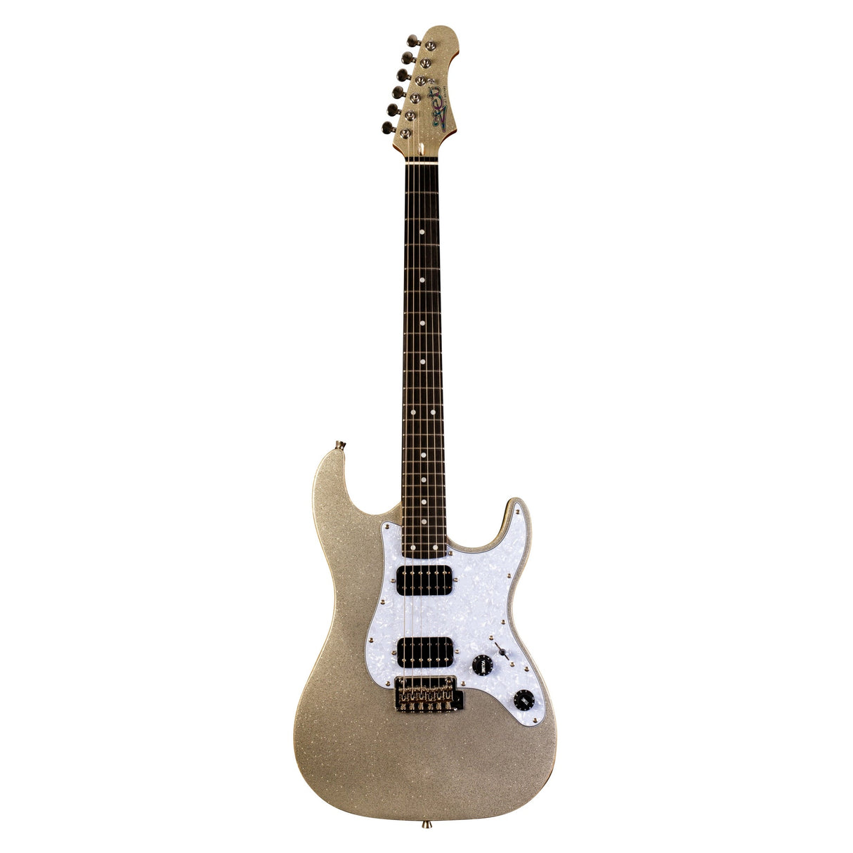 JET Guitars JS-500 Canadian Maple Basswood Electric Guitar with HH Alnico Pickup - Silver Sparkle - guitar
