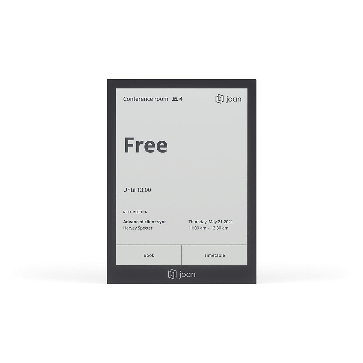 Joan 6 Pro Meeting Room Scheduler Display