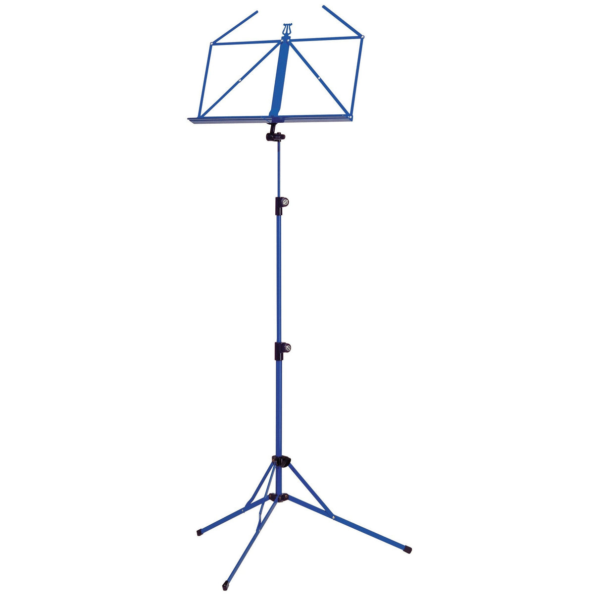 K&M 100/5 Foldable 3-Piece Telescopic Music Stand - Blue