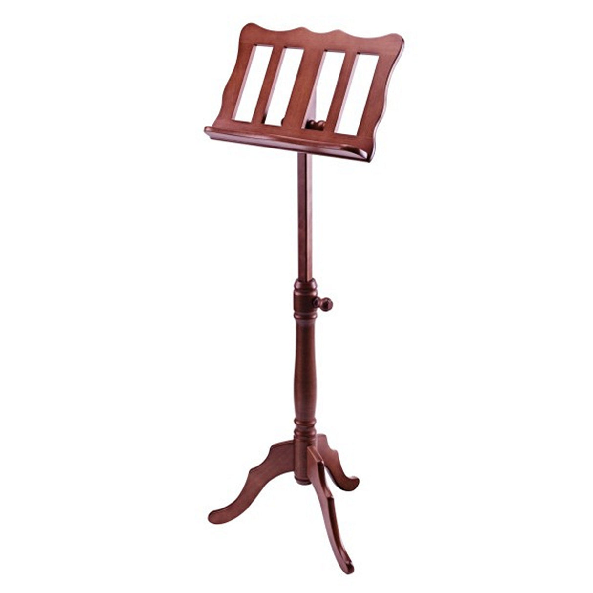 K&M Curved Baroque Wooden Music Stand - Solid Beech