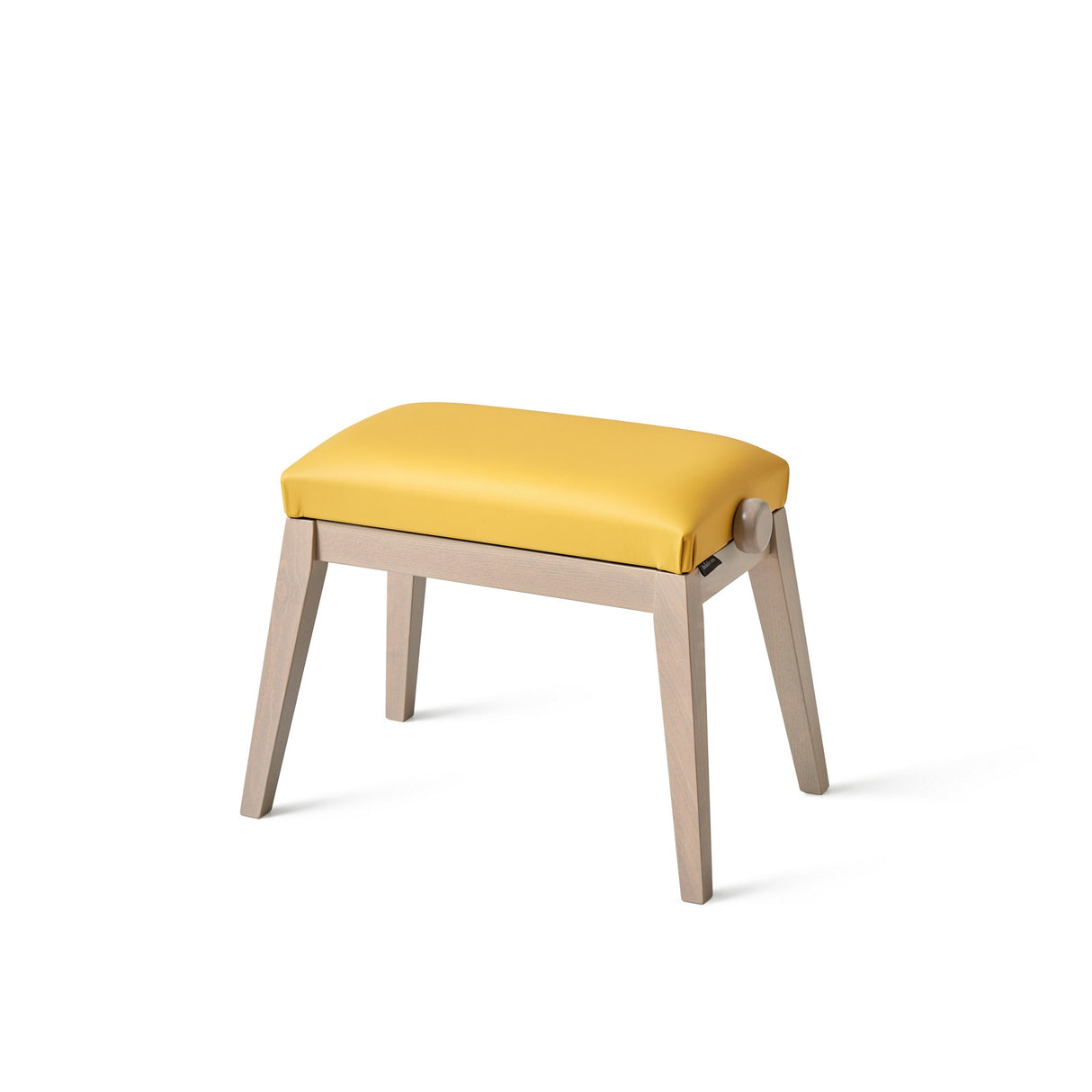 K&M 13940 Piano Bench - Bench Grey Color Seat Yellow Leather