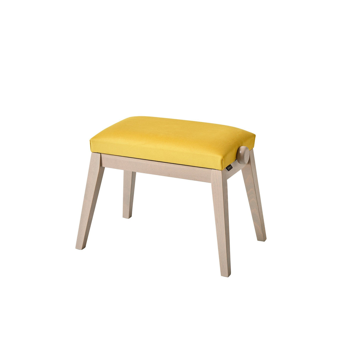 K&M 13947 Piano Bench - Bench Grey Color, Seat Yellow Velvet