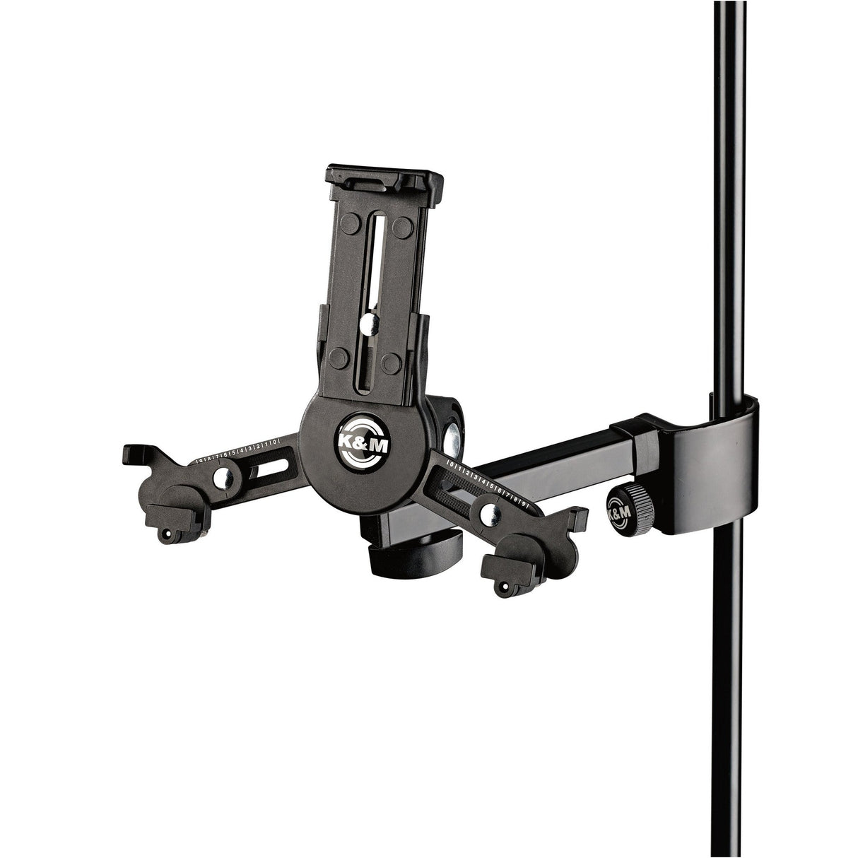 K&M 19796 Mini Tablet/iPad Holder for Microphone Stand