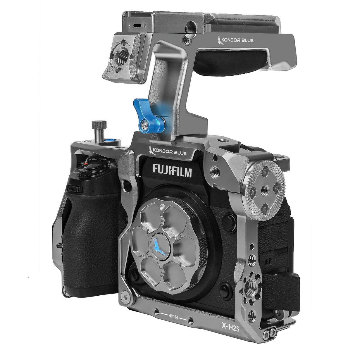 Kondor Blue Fujifilm XH2S Cage with Top Handle - Gray