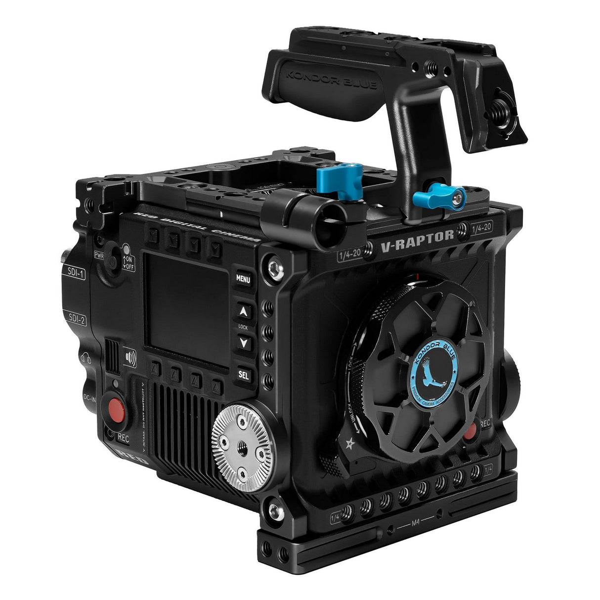 Kondor Blue RED V-RAPTOR Cage with Top Handle - Black