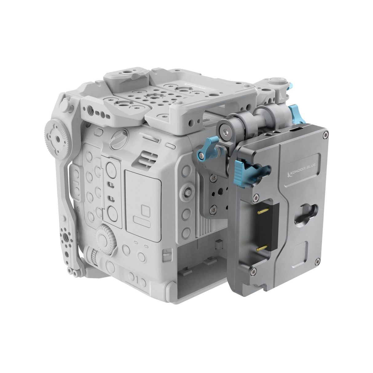 Kondor Blue Cage Accessory for Canon C400 Cage - Gold Mount Battery Plate Kit / Space Gray