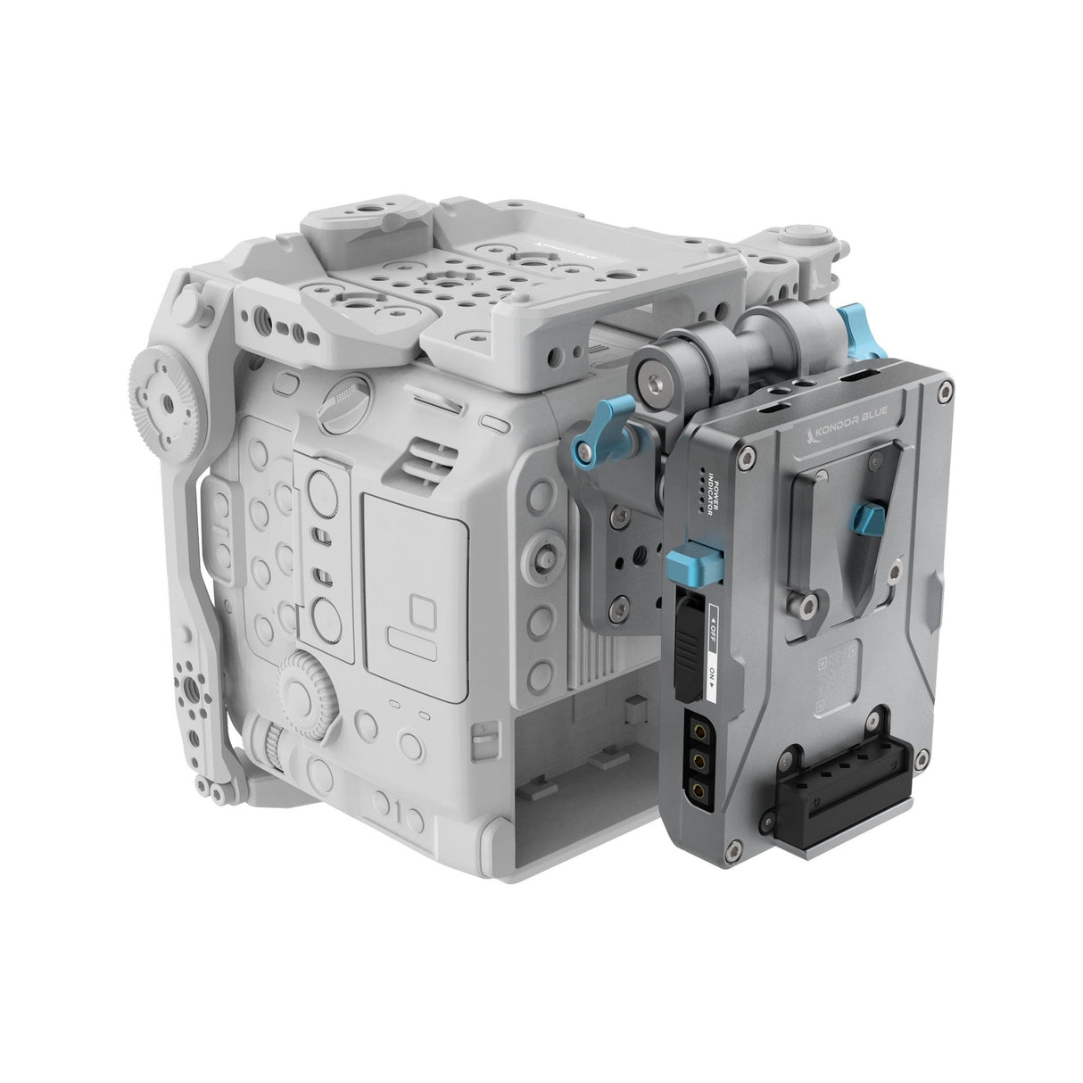 Kondor Blue Cage Accessory for Canon C400 Cage - V-Mount Battery Plate Kit / Space Gray