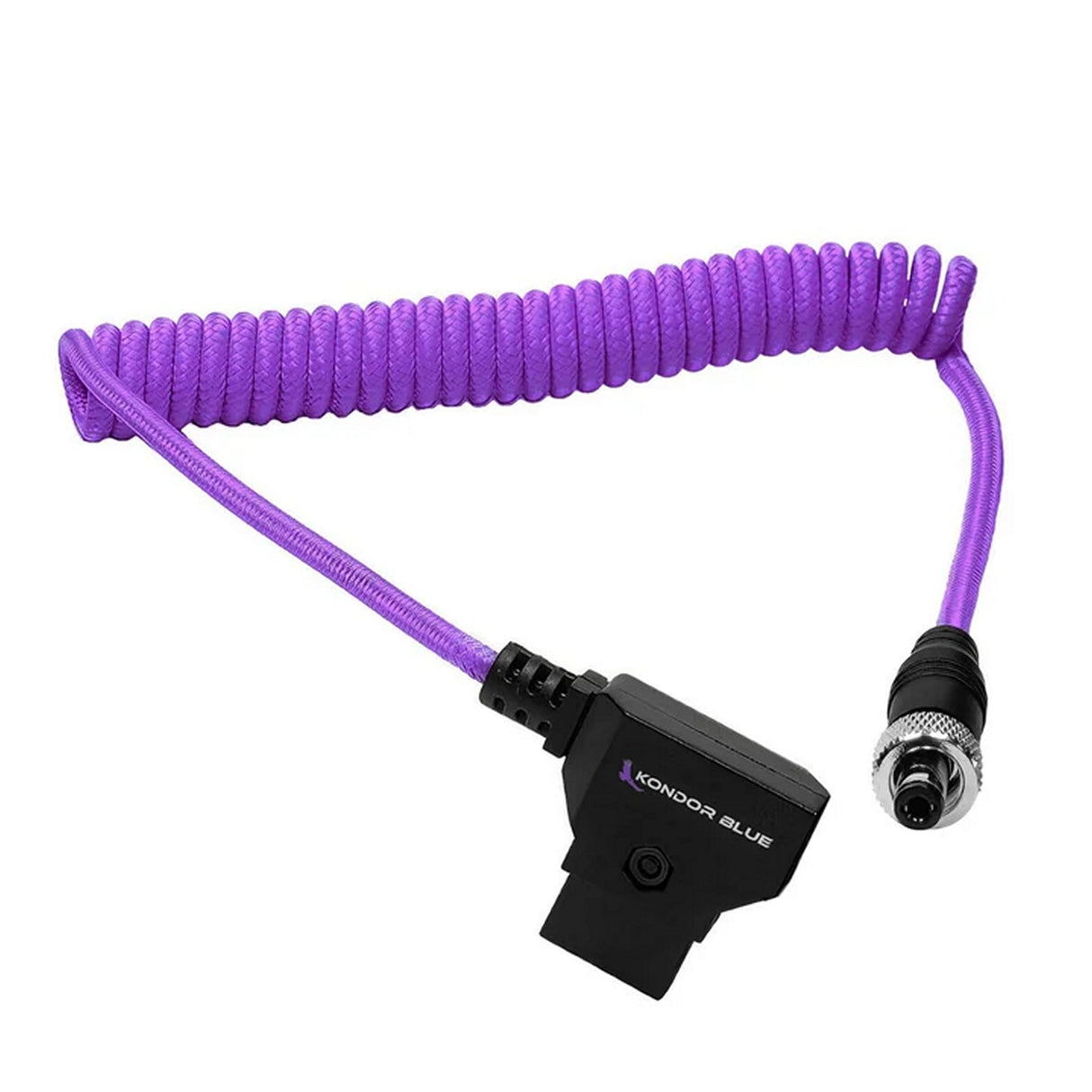 Kondor Blue x Gerald Undone D-Tap to Straight Locking DC 2.1mm Male, Purple Coiled