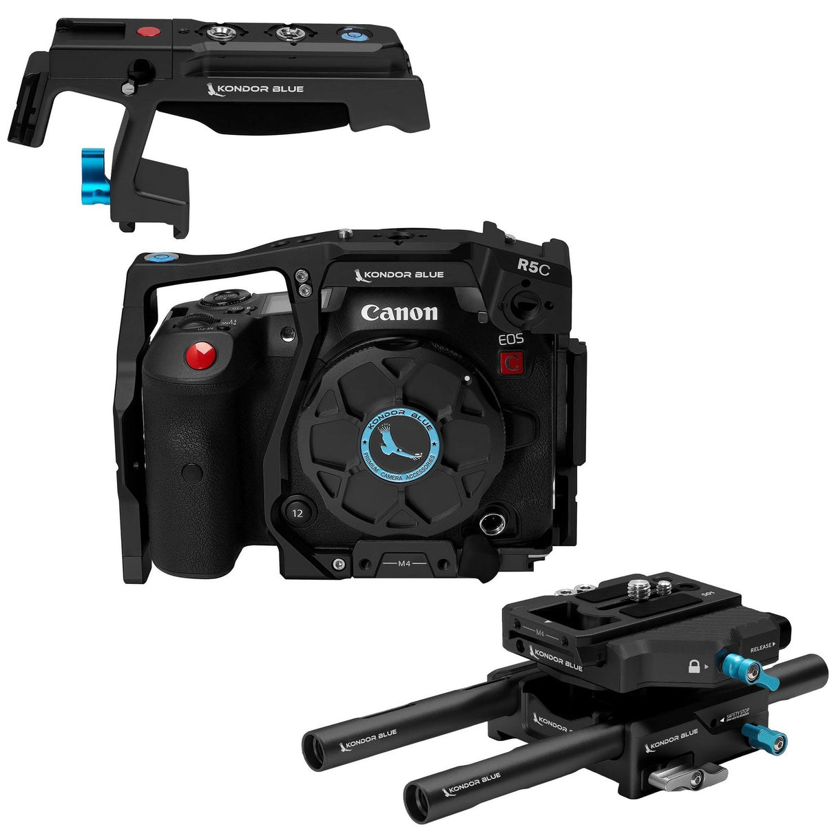Kondor Blue Canon R5C Base Rig MKII - Raven Black