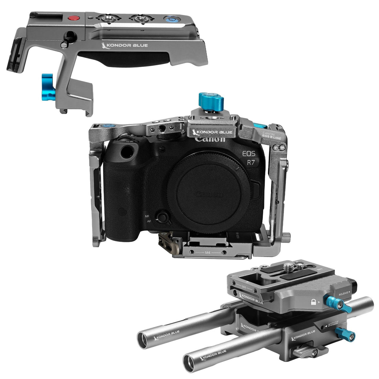 Kondor Blue Canon R7 Arca Base Rig MKII - Space Gray