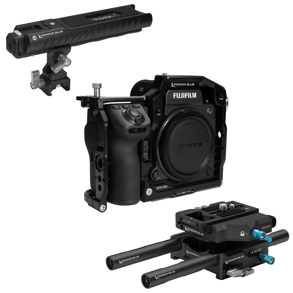 Kondor Blue FUJIFILM GFX100 II Base Rig MKII - Raven Black