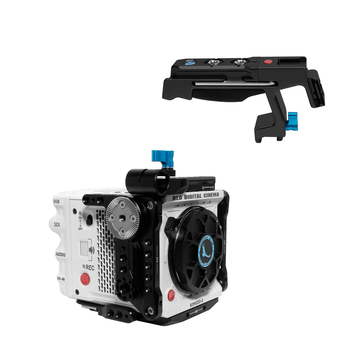 Kondor Blue RED Komodo X Cage with Top Handle - Raven Black