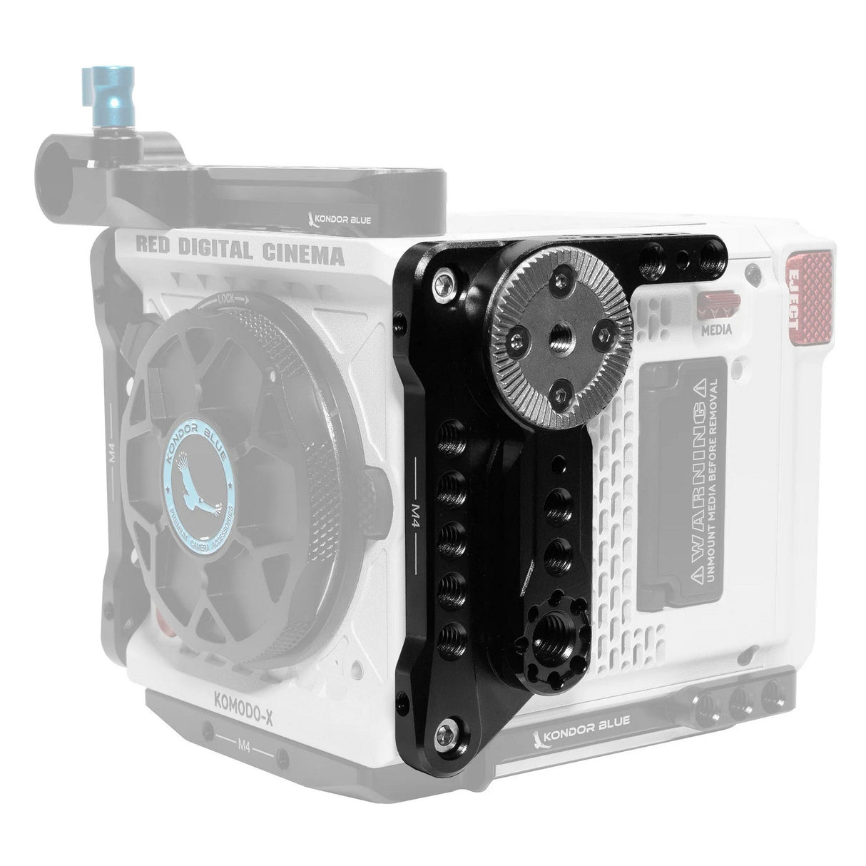 Kondor Blue RED Komodo X Left Side Plate - Raven Black