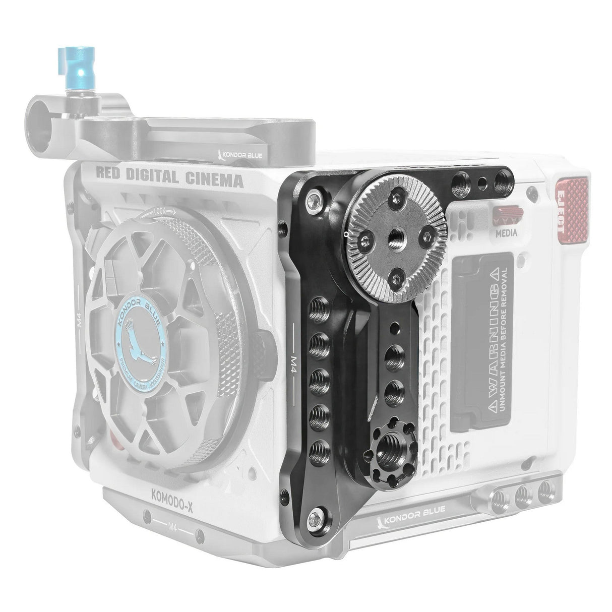 Kondor Blue RED Komodo X Left Side Plate - Space Gray