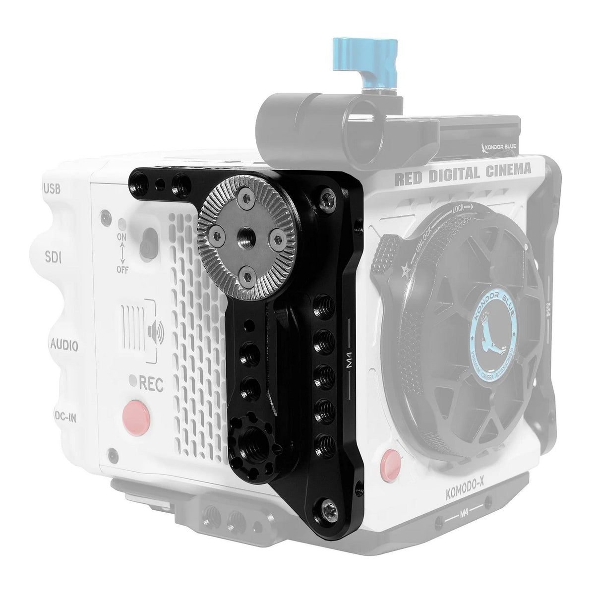 Kondor Blue RED Komodo X Right Side Plate - Raven Black