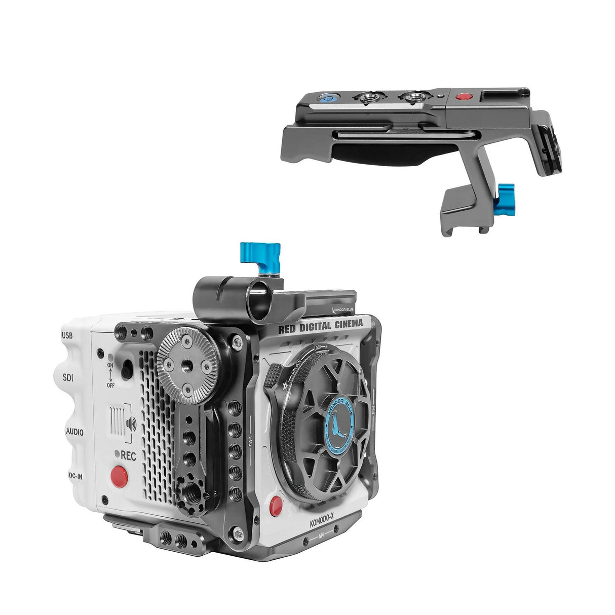 Kondor Blue RED Komodo X Cage with Top Handle - Space Gray
