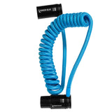 Kondor Blue 12-24-Inch Coiled Low Profile Right Angle XLR Cable
