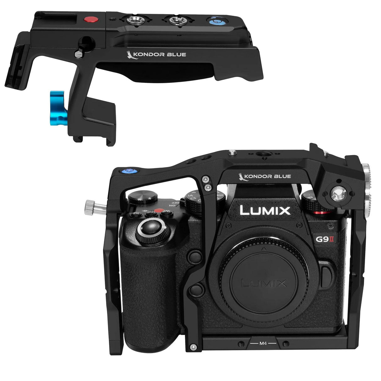 Kondor Blue Panasonic LUMIX G9 II Cage with Top Handle - Raven Black