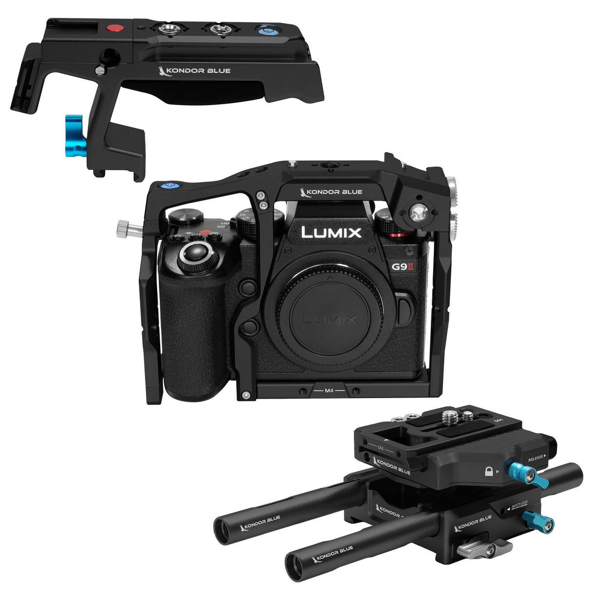 Kondor Blue Panasonic LUMIX G9 II Base Rig MKII - Raven Black