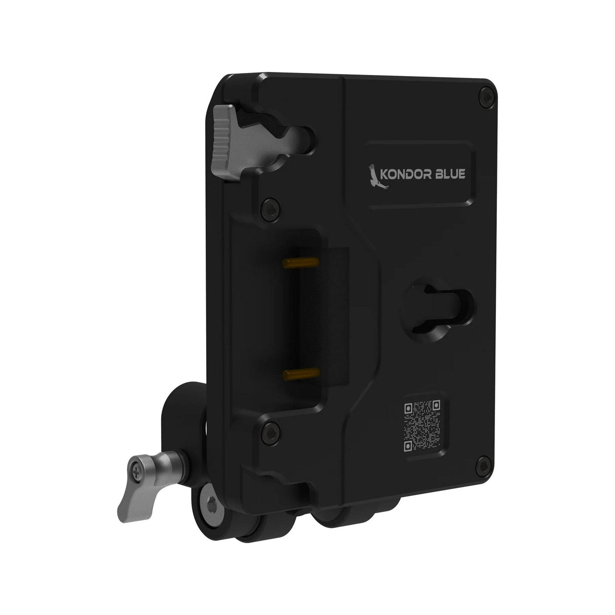 Kondor Blue Gold Mount Pro Battery Plate with Swiveling Rod Block - Raven Black