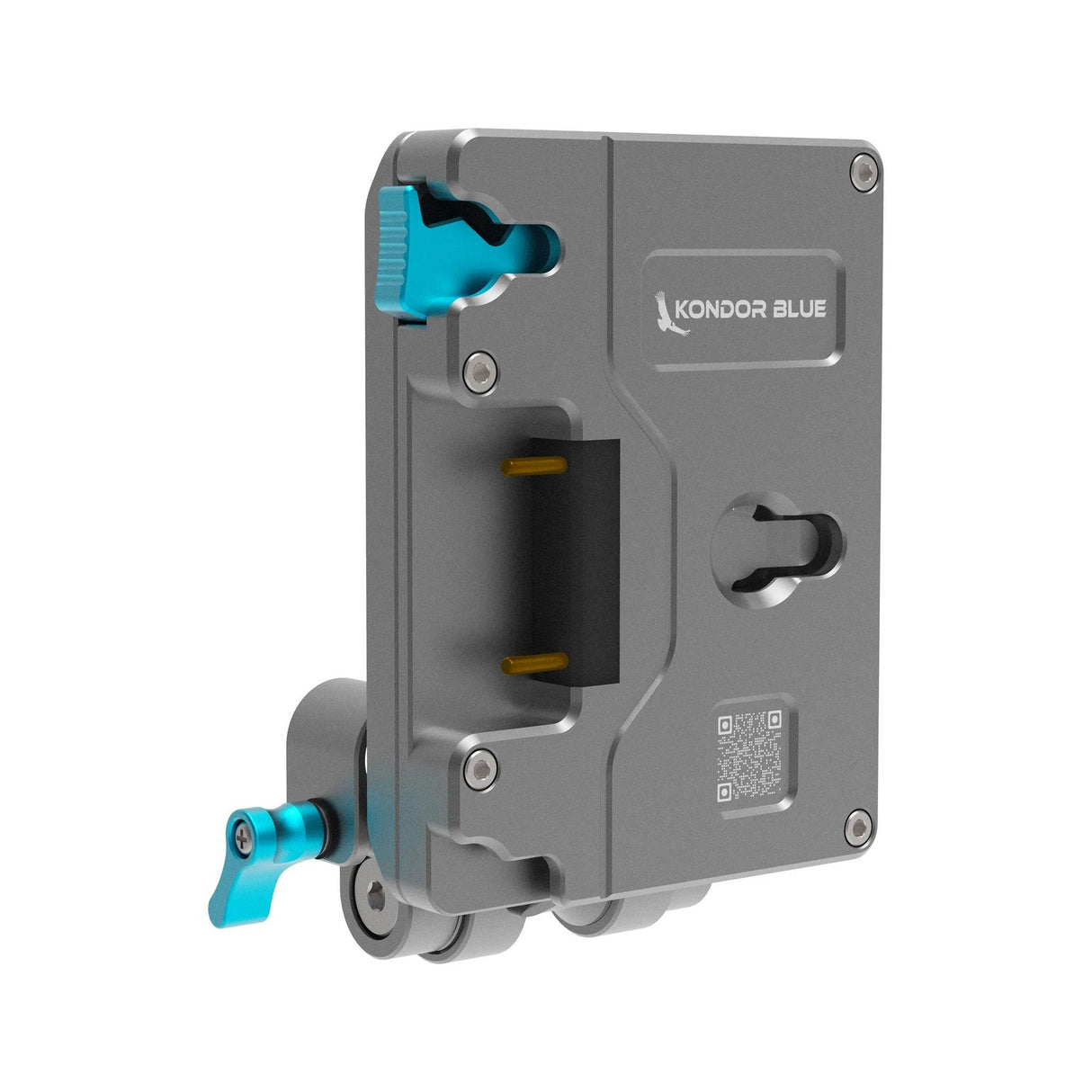 Kondor Blue Gold Mount Pro Battery Plate with Swiveling Rod Block - Space Gray