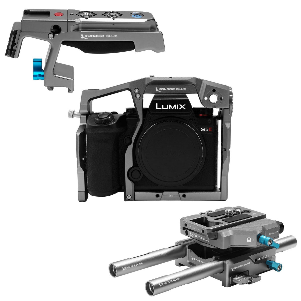 Kondor Blue Panasonic LUMIX S5II/X Base Rig MKII - Space Gray