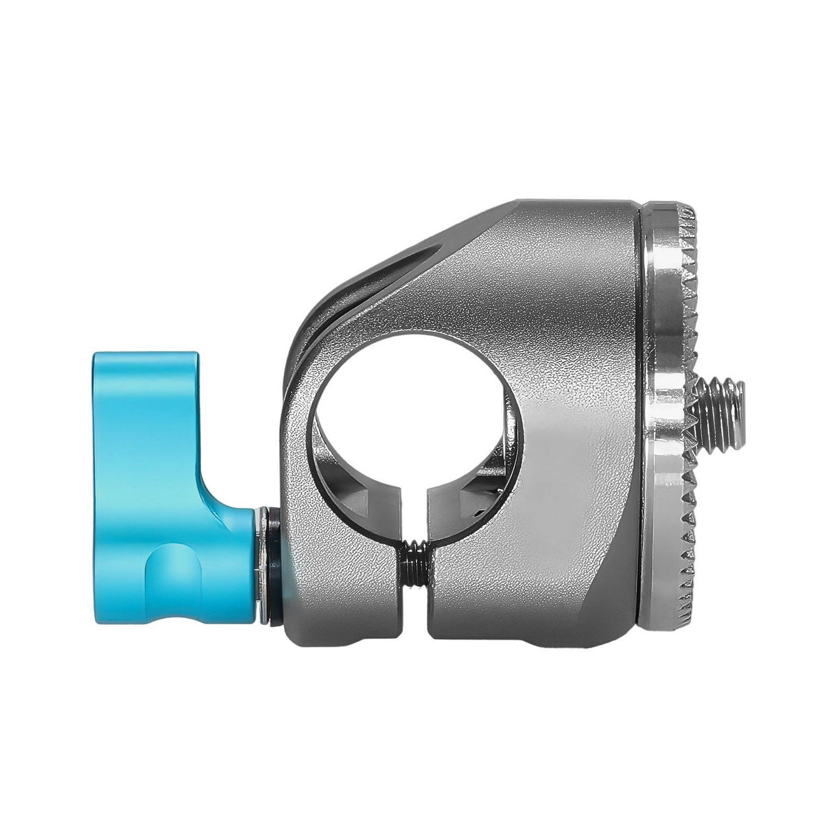 Kondor Blue Rosette to Straight Angle Rod Clamp - Space Gray