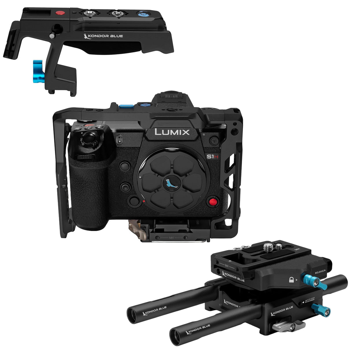Kondor Blue S1H Base Rig MKII for Panasonic Lumix - Raven Black