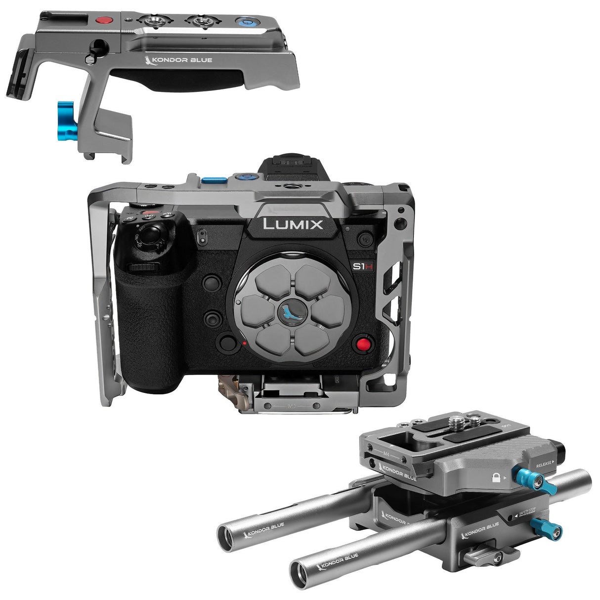 Kondor Blue S1H Base Rig MKII for Panasonic Lumix - Space Gray