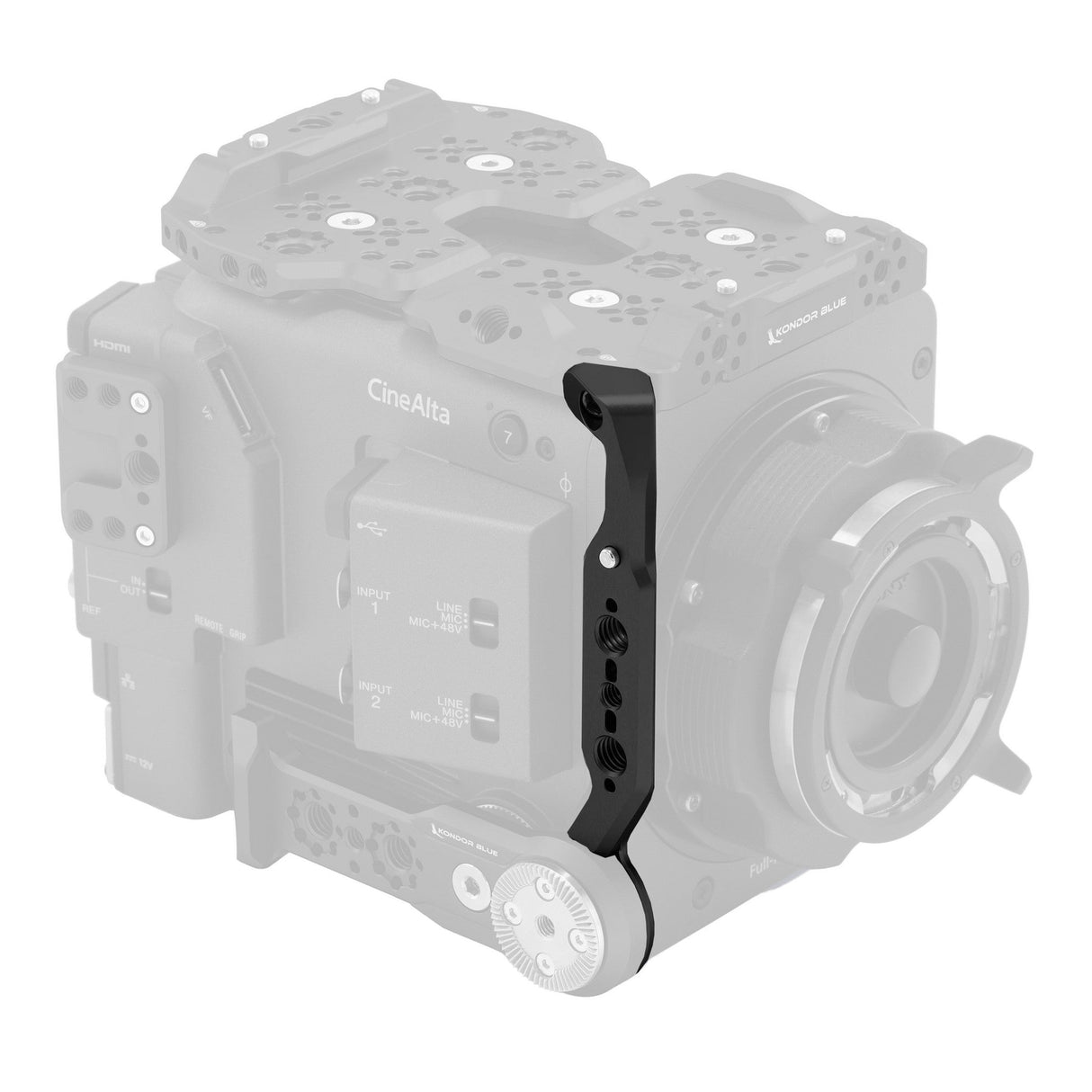 Kondor Blue Cage Part for Sony Burano Cage System - Side NATO Rail / Raven Black