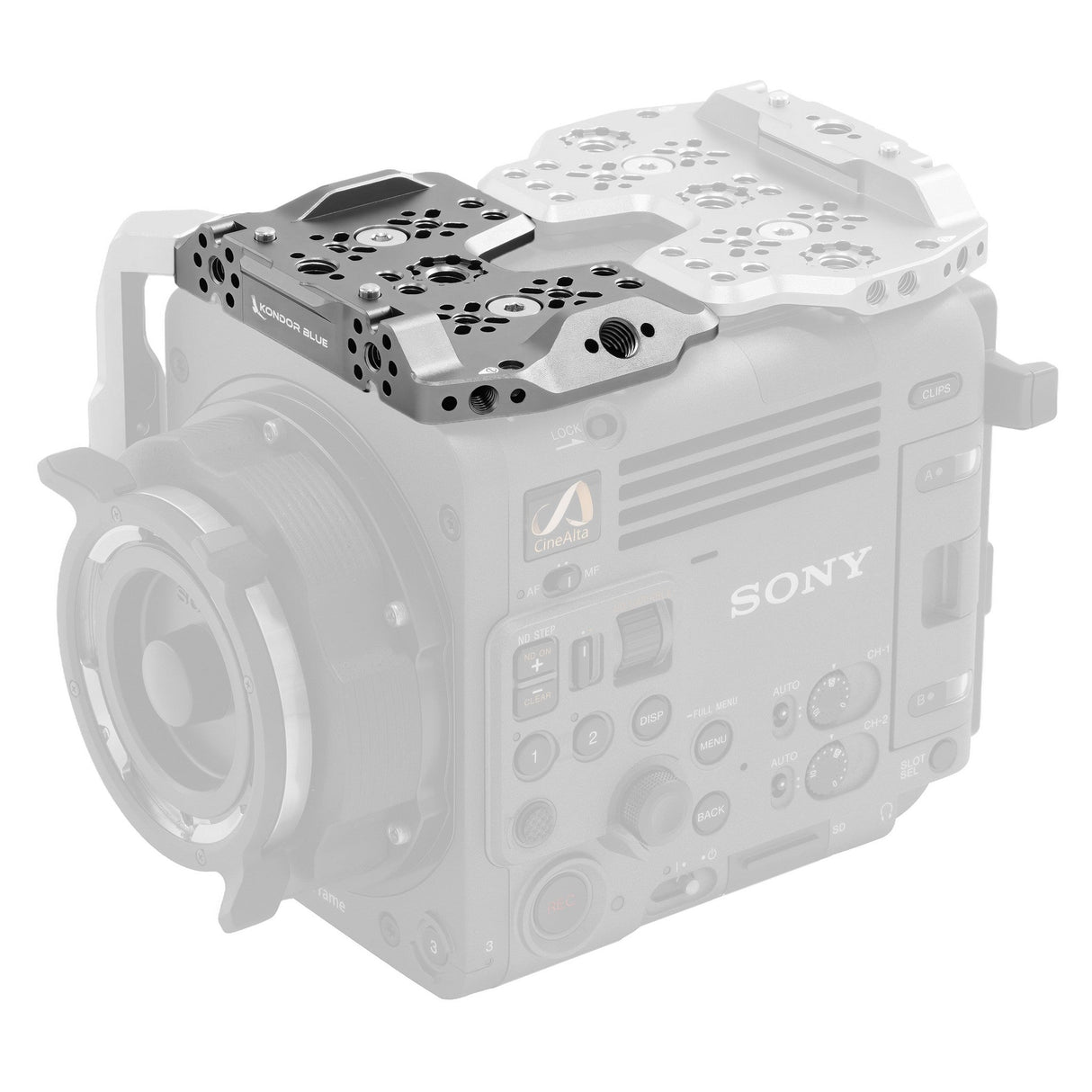 Kondor Blue Cage Part for Sony Burano Cage System - Half-Top NATO Plate / Space Gray
