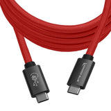 Kondor Blue 6-Foot Thunderbolt 4 USB 4.0 Type-C Cable, Cardinal Red
