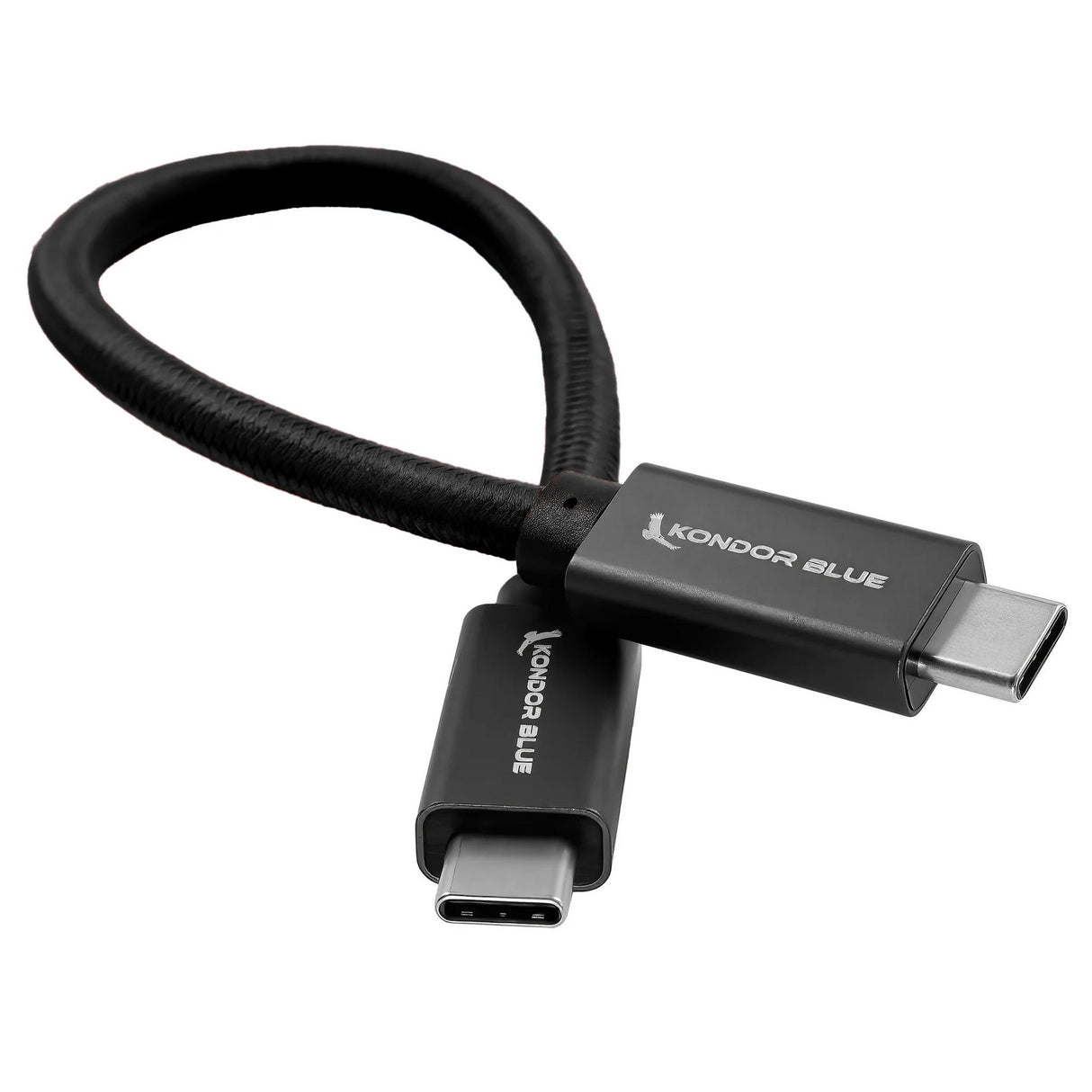 Kondor Blue USB C to USB C High Speed Cable for SSD Recording, Raven Black
