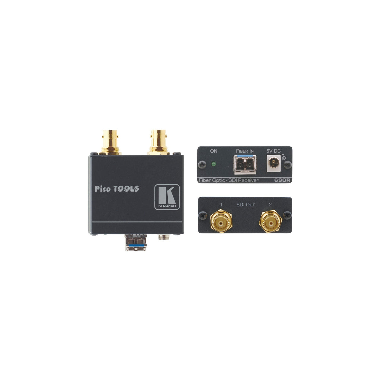 Kramer 690R 2‑Channel 3G HD‑SDI Fiber Optic Receiver