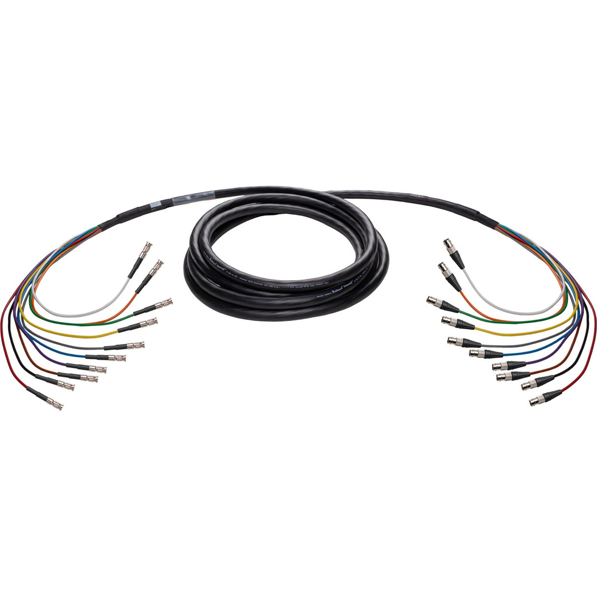 Laird 4855R10-BFMB Mini RG-59 BNC Female to HD-BNC Male 12G-SDI/4K UHD Belden 10-Channel Snake Cable