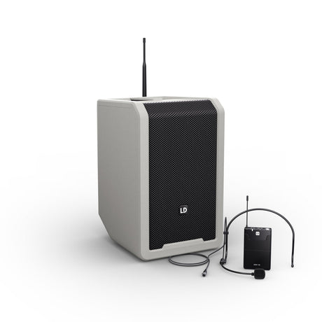 LD Systems ANNY 8 BPH B4.7 Portable Battery-Powered Bluetooth PA Loudspeaker with Headset Microphone - Grey