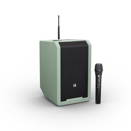 LD Systems ANNY 8 HHD B4.7 Portable Battery-Powered Bluetooth PA Loudspeaker with Handheld Microphone - Green
