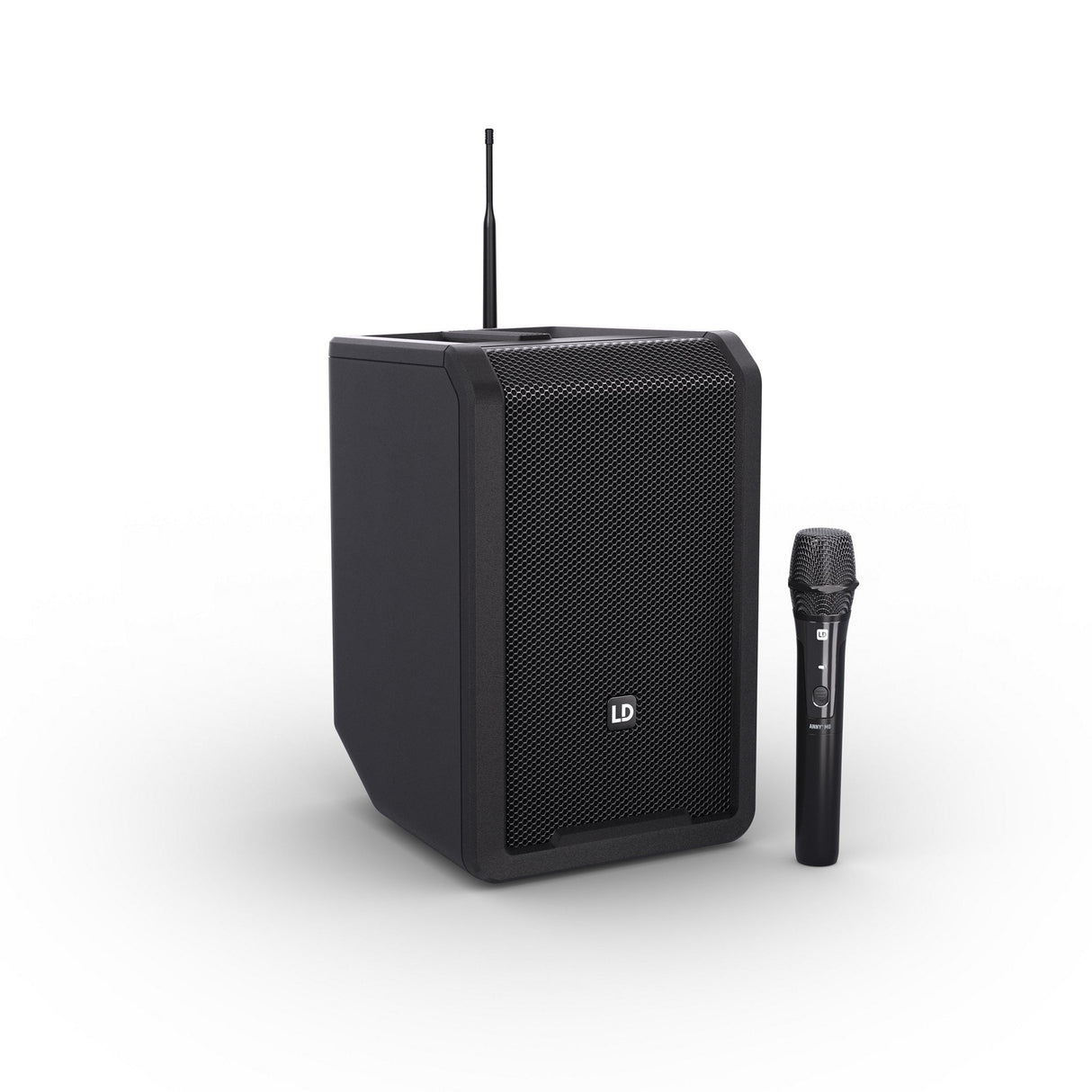 LD Systems ANNY 8 HHD B4.7 Portable Battery-Powered Bluetooth PA Loudspeaker with Handheld Microphone - Black