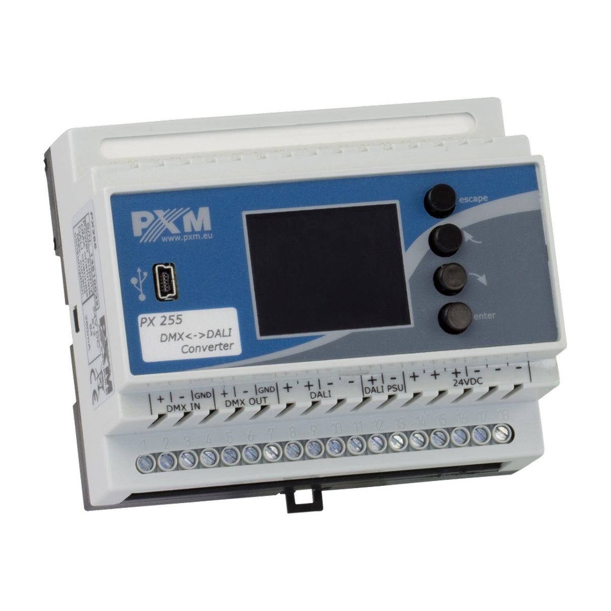 PXM PX255 1-Channel Bidirectional DMX/DALI Converter
